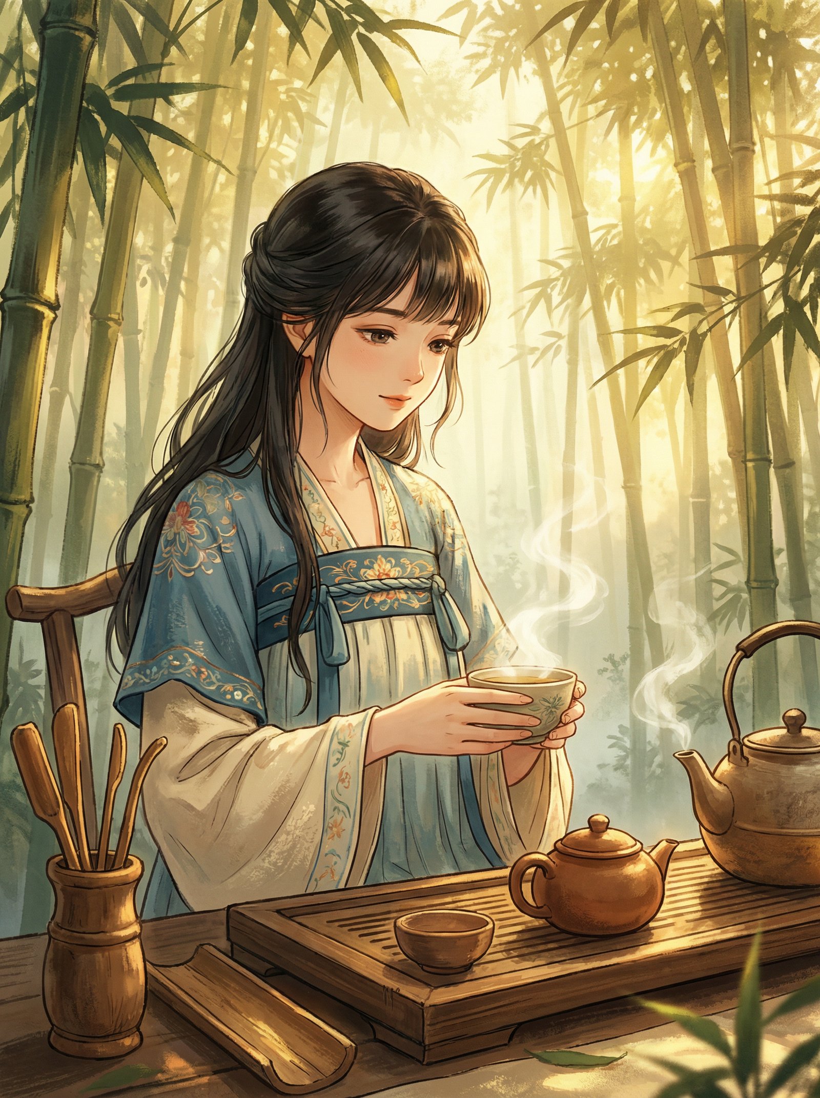 免费看片动漫-竹林品茗